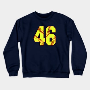 Fastpitch Softball Number 46 #46 Softball Shirt Jersey Uniform Favorite Player Biggest Fan Crewneck Sweatshirt